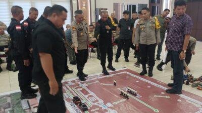 Tactical Floor Game Persiapan Polda Kalbar Hadapi Debat Publik Pertama Gubernur dan Wakil Gubernur Kalbar