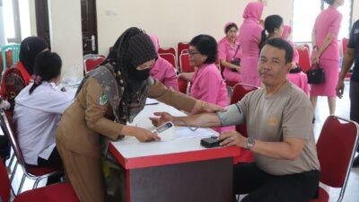 Hari Jadi Humas Polri Ke-73 Polres Sekadau Gelar Donor Darah.