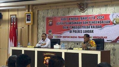 Polres Landak Terima Audit Kinerja Tahap II dari Itwasda Polda Kalbar