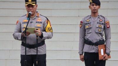 Kapolresta Pontianak Pimpin Apel Pergeseran Pasukan Pengamanan TPS OMP Kapuas 2024