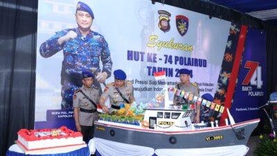 HUT ke-74 Polairud Tahun 2024 Diisi Dengan Acara Syukuran
