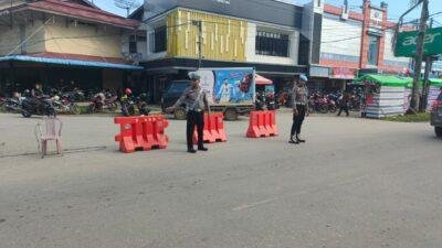 Oprasi Lilin Kapuas 2024, Satlantas Polres Landak Beri Imbauan Kepengguna Jalan