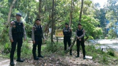 Ciptakan Keamanan Di Kawasan Wisata Pancur Aji, Polres Sanggau Turunkan Tim Patroli