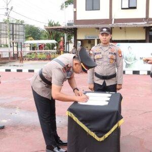 Kapolsek Batang Tarang Resmi Berganti, IPDA Miskun Gantikan IPTU Andreas Quinn