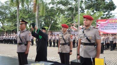 Kapolresta Pontianak Pimpin Sertijab Kabaglog dan Kasat Reskrim