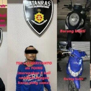 Residivis Curanmor Dibekuk di Pontianak, Satu Ditembak