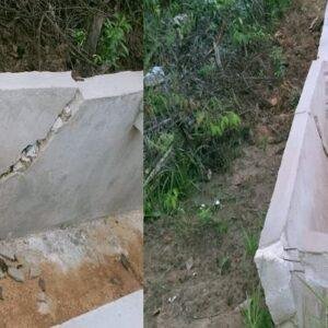Drainase di Desa Rantau Bengkayang Retak Sebelum Waktunya, Diduga Dibangun Asal Jadi