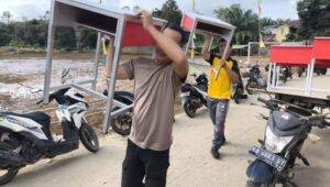 Polsek Bonti Turun Tangan dalam Pemulihan Pasca Banjir
