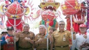 Bupati Ketapang Sambut Panitia Cap Go Meh dan Arak-Arakan Naga Barongsai