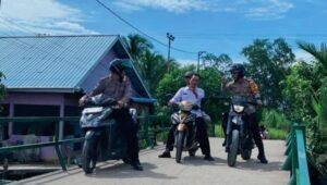 Kapolsek Jongkat Pimpin Pengecekan Rute Festival Pawai 1001 Obor