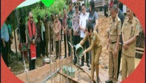 GKNI Makedonia Bodok Dibangun, Wabup Sanggau Letakkan Batu Pertama