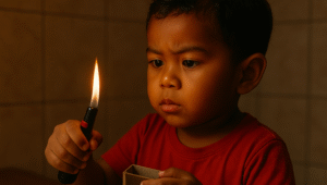 Lengah Sejenak, Ulah Anak Kecil Picu Kebakaran Hebat di Kompleks Dishut Sanggau