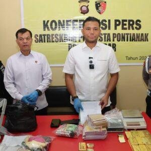 Penggerebekan Narkoba di Pontianak Bongkar Perdagangan Emas Ilegal, 47 Batangan Disita