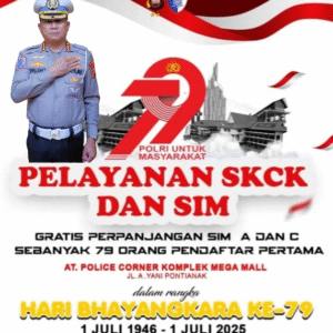 Dirlantas Polda Kalbar Gratiskan Perpanjangan SIM dan Layanan SKCK di Mega Mall Pontianak