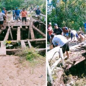 Jembatan Rusak Diperbaiki Warga, Pemerintah Sintang Dinilai Abai