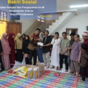 Kemenkum Kalbar Gelar Bakti Sosial di Panti Tunanetra