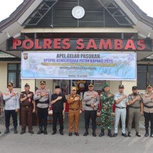 Polres Sambas Gelar Apel Operasi Patuh Kapuas 2025, Fokus Penegakan Disiplin Berlalu Lintas