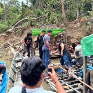 Polres Kapuas Hulu Tangkap Empat Penambang Emas Ilegal di Sungai Seberuang