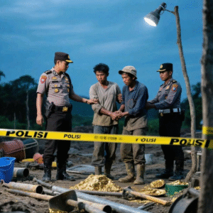Polisi Tangkap Dua Penambang Emas Ilegal di Mukok, Warga Sebut Hanya Cukup untuk Hidup Sehari-hari