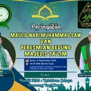 Maulid Nabi dan Peresmian Majelis Ta’lim Jamuniro di Sanggau