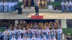 Lewat Upacara Bendera, Kapolsek Jongkat Bangun Kesadaran Kamtibmas Pelajar