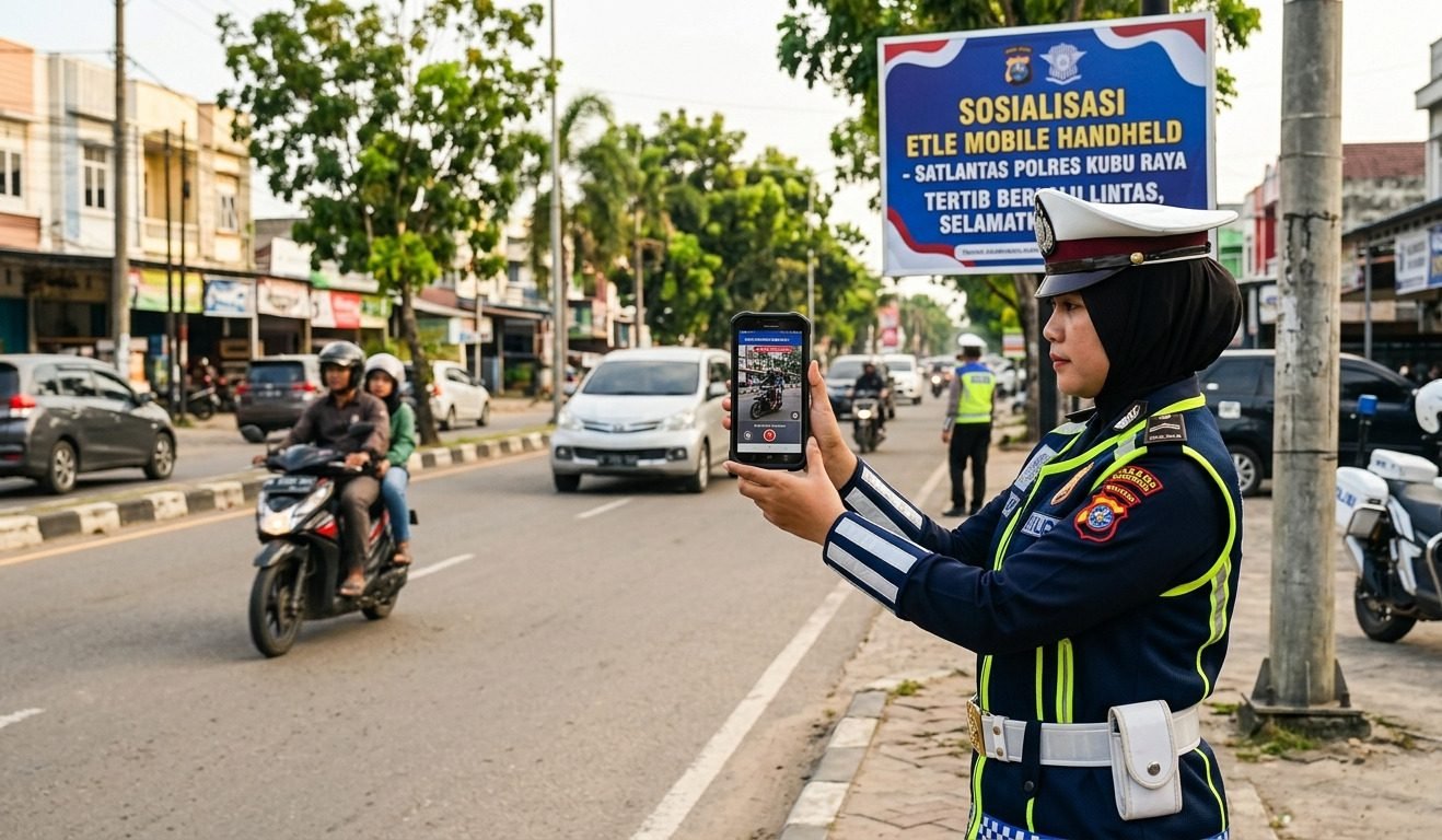 Era Baru Tilang Elektronik Kamera Genggam Polisi Siap Awasi Jalanan Kubu Raya