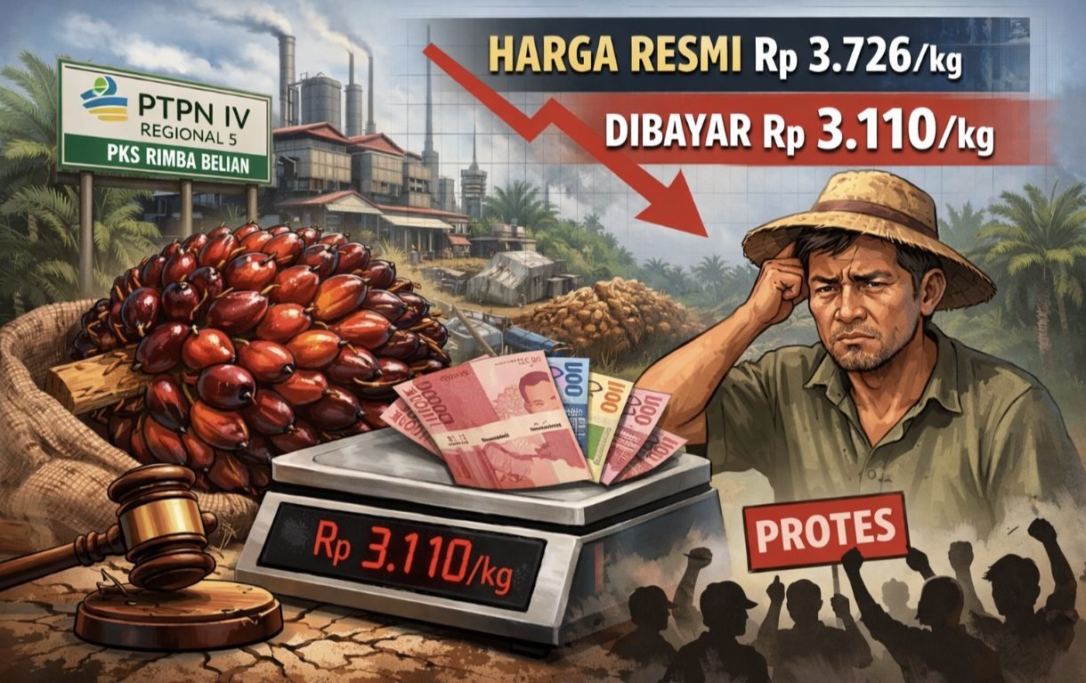 Harga Resmi Rp3.726, PTPN IV Diduga Bayar Rp3.110