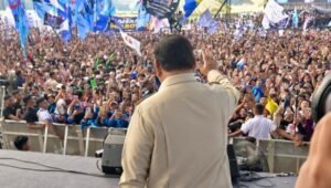 Monas Dipadati Buruh, Pidato Prabowo Jadi Momen Paling Ditunggu