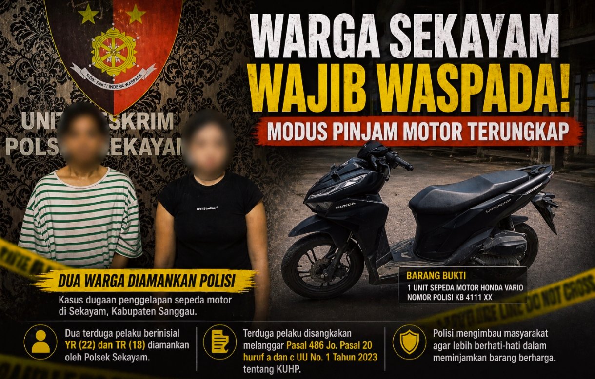 Warga Sekayam Wajib Waspada! Modus Pinjam Motor Terungkap