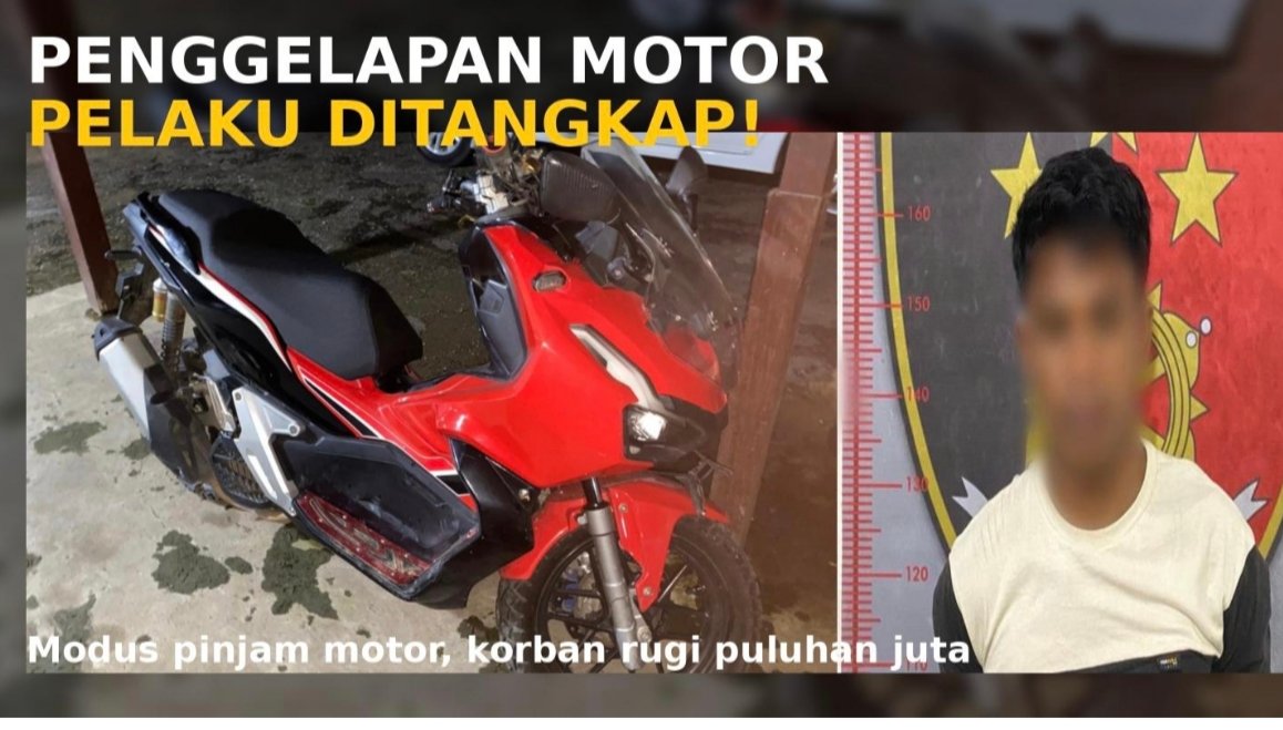 Penggelapan Motor di Entikong, Pelaku Ditangkap di Tayan Hulu
