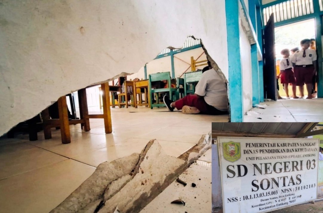 Enam Kelas SDN 03 Sontas Rusak Berat, Pengamat Desak Pemkab Sanggau Segera Bertindak