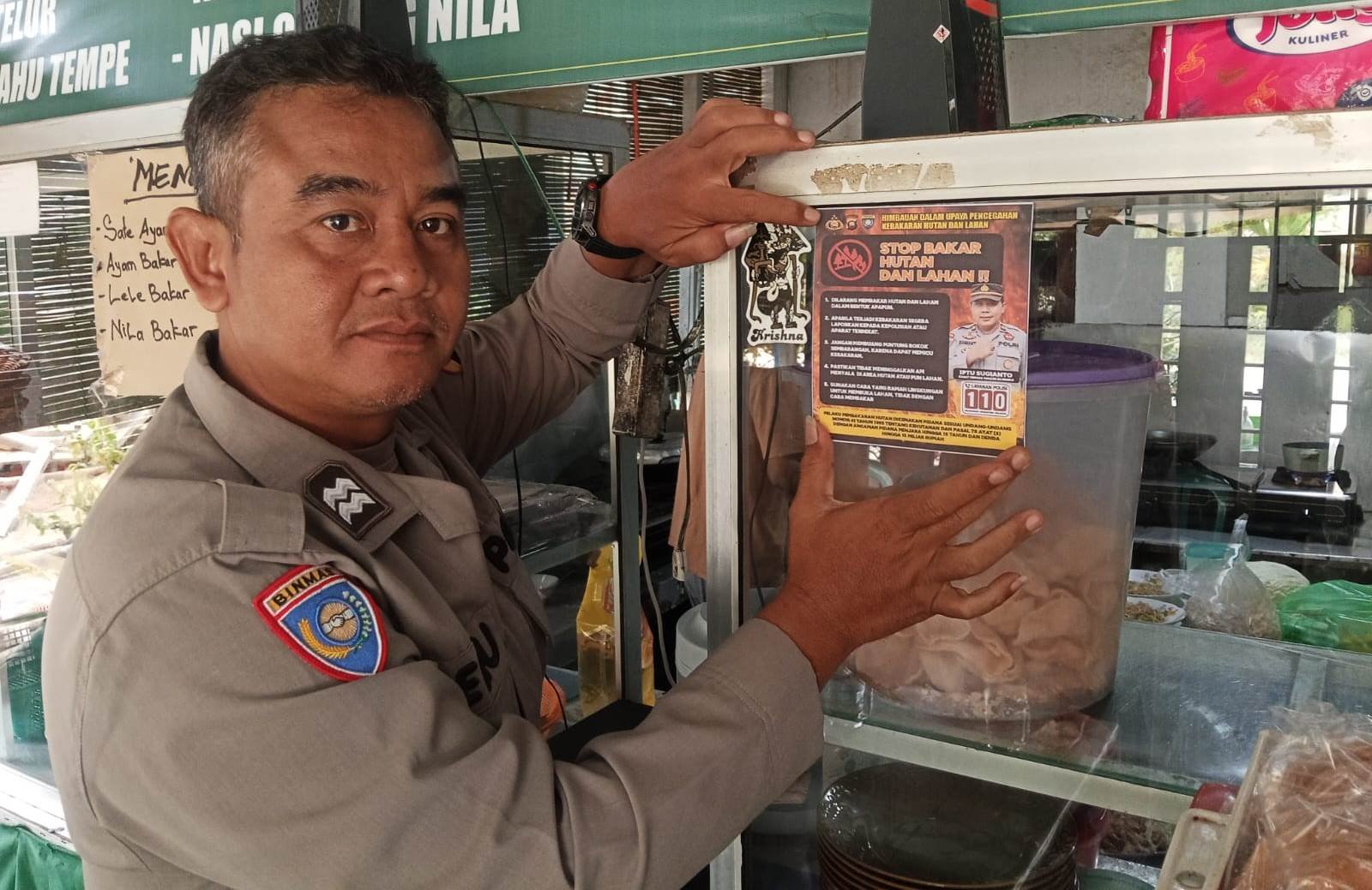 Karhutla Mengintai Sanggau, Polisi Pasang Pamflet di Sejumlah Titik